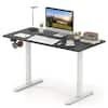 Front. Costway - Costway 48" x 24" Electric Standing Desk with LED Display 2 Memory Height Settings for Home - Black+White.