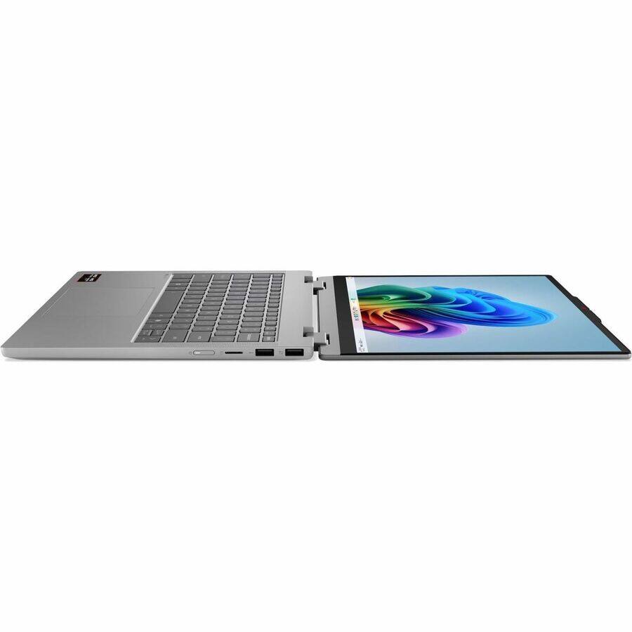 Alt View 5. Lenovo - Lenovo IdeaPad 5 14" WUXGA IPS 2-in-1 Touchscreen Copilot+ PC AMD Ryzen AI 5 340 16GB DDR5 RAM 512GB SSD Luna Grey - Luna Gray.