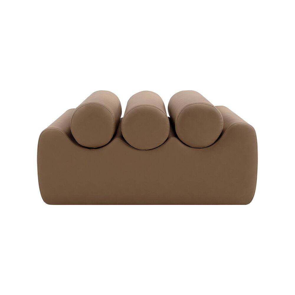 Alt View 2. Meridian Furniture - Rumble Brown Vegan Leather Bench - Brown.