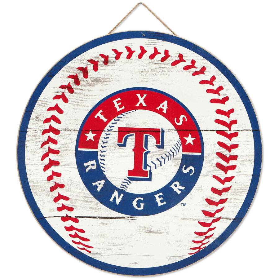 Texas Rangers Spirit Open Road Brands Texas Rangers 18'' x 18'' Baseball Wood Sign ...