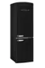 Classic black refrigerator.