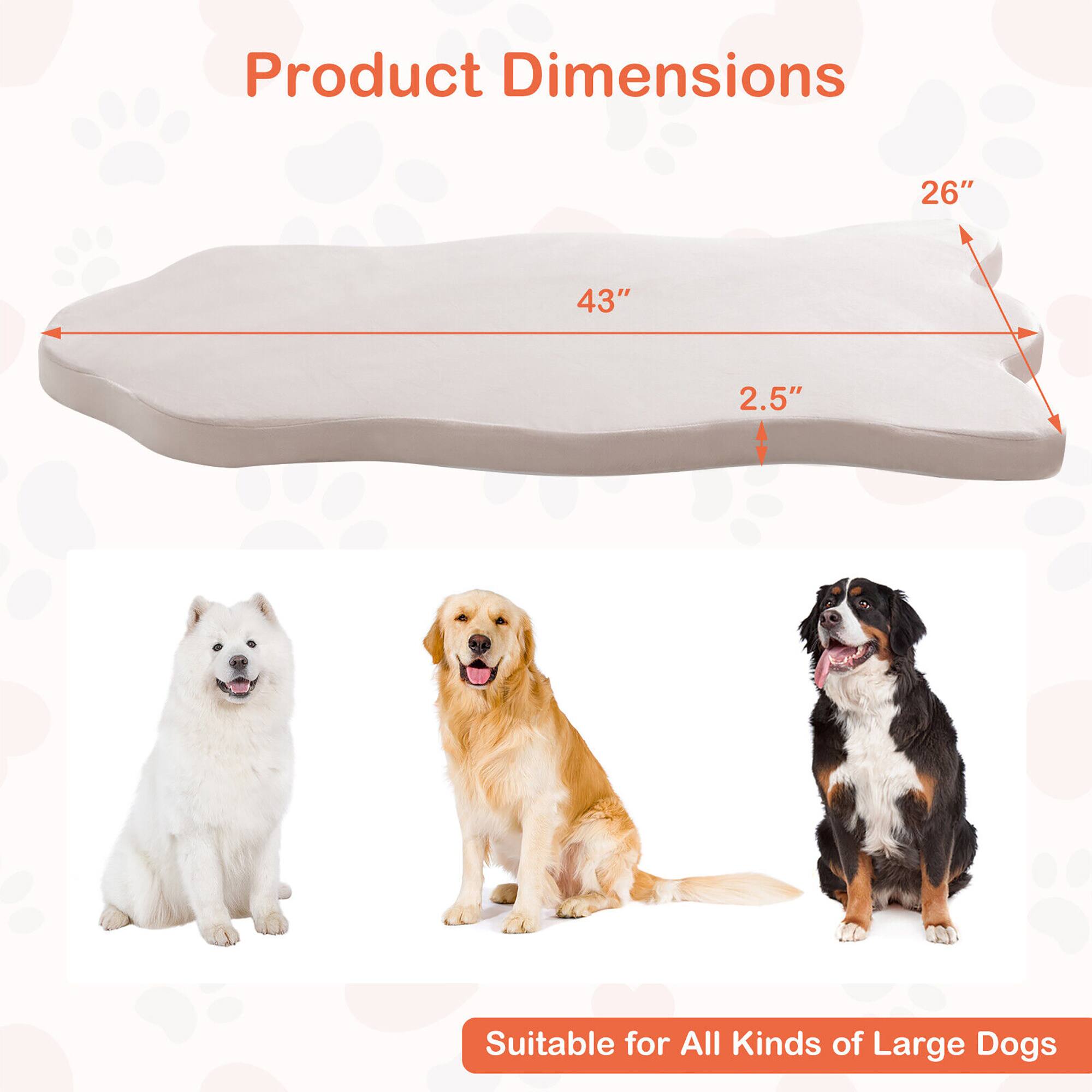 Product Dimensions  
26" x 43" x 2.5"  
Suitable for All Kinds of Large Dogs
