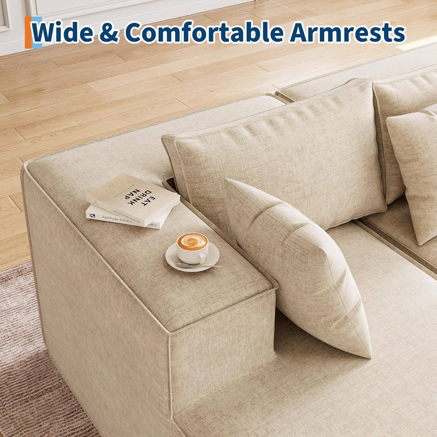Wide & Comfortable Armrests