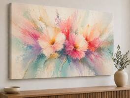 FC Design Large Canvas 24x36" Ready to Hang 24x36" Abstract Floral Art ...