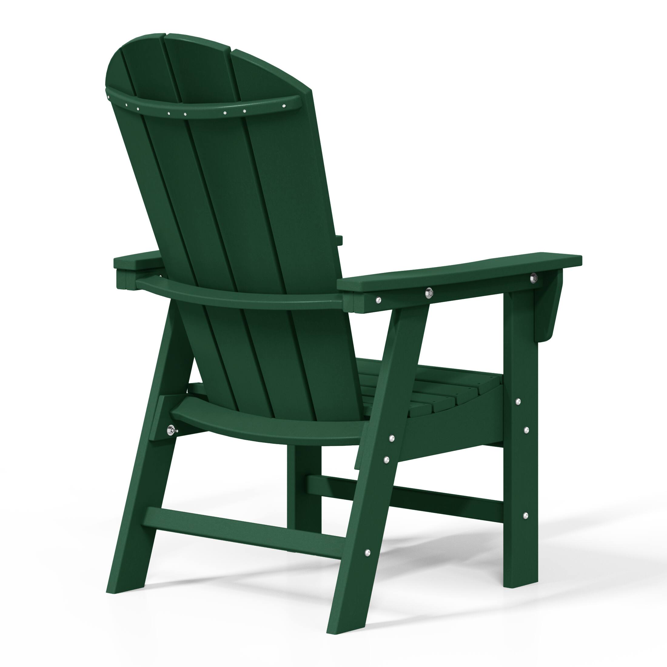 Alt View 2. WestinTrends - WestinTrends Malibu 5 Piece Outdoor Patio Dining Round Table and Curved Back Armchair Set - Dark Green.
