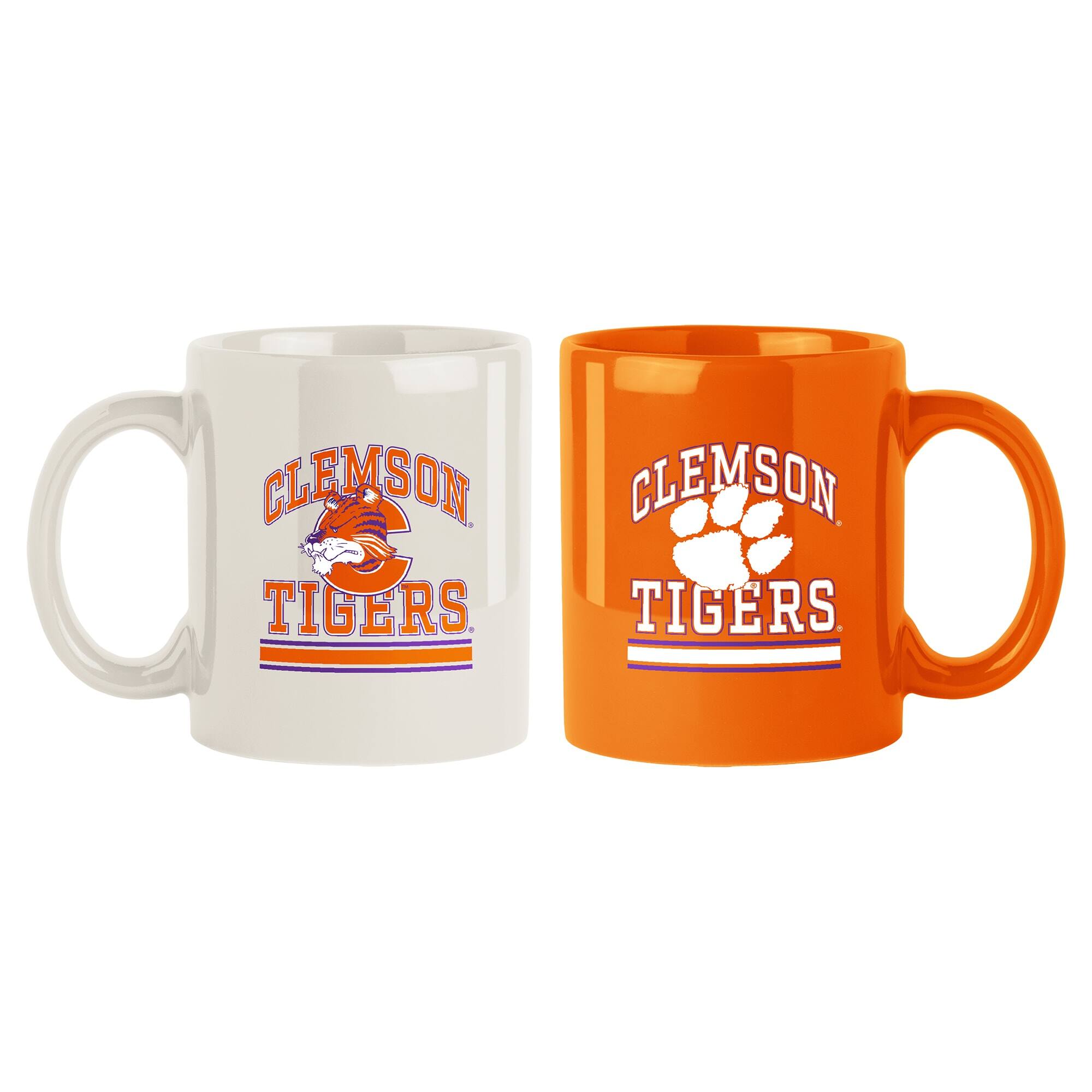 Logo Brands - Clemson Tigers 15oz. Current & Throwback Mug Set - Multicolor price history on PriceWatchPro