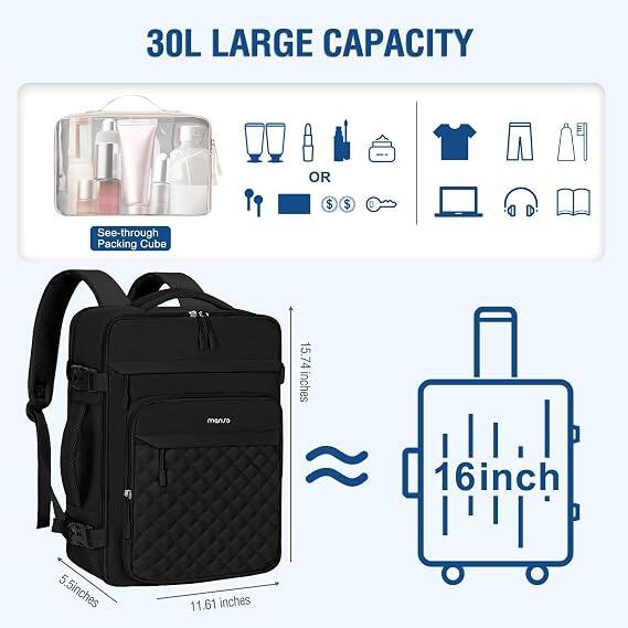 30L LARGE CAPACITY

OR

See-through Packing Cube

manso

15.74 inches

16 inch

5.5 inches

11.61 inches