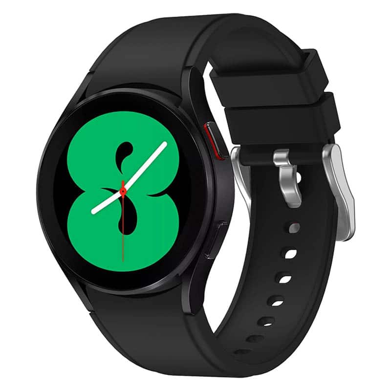 StrapsCo - Active Band Silicone Rubber Watch Strap For Samsung Galaxy Watch 7 - Black