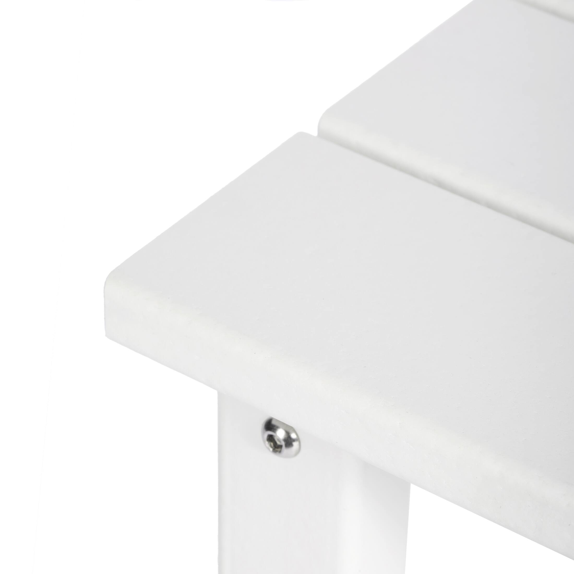 Alt View 3. WestinTrends - WestinTrends Malibu Kids Outdoor Patio Furniture HDPE Adirondack Square Side Table - White.