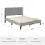 The text on the image reads:

Material: Upholstered Solid Wood Frame
Dimensions: 63.75" x 85" x 41"
Capacity: 800lbs. Static Weight