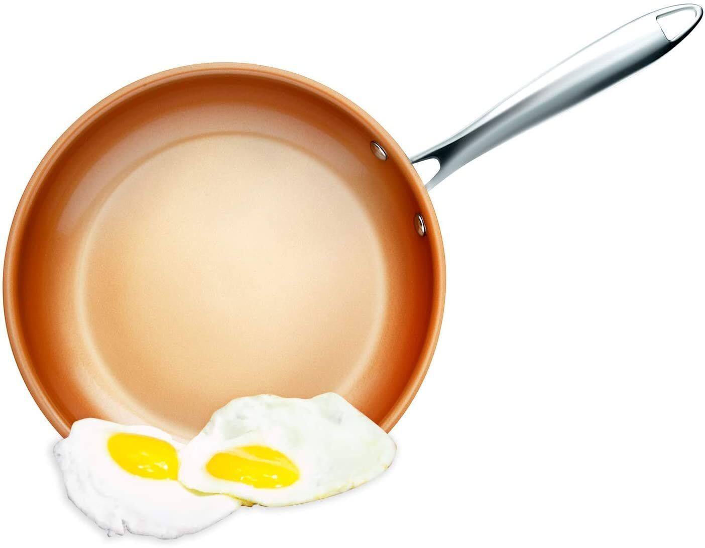 Alt View 3. Gotham Steel - Gotham Steel 10'' and 11'' Stainless Steel 2 Piece Fry Pan Set with Stay Cool Handle - Silver.