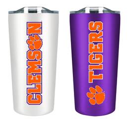 The Fanatic Group - Clemson Tigers 18oz. Soft Touch Tumbler Two-Piece Set - Multicolor
