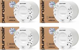 PuroAir - 240 HEPA Filter 4-Pack with CarbonTech 3-Layer Defense – Filters 99.9% Pollen, Dust, Dander, Smoke & Odors - White