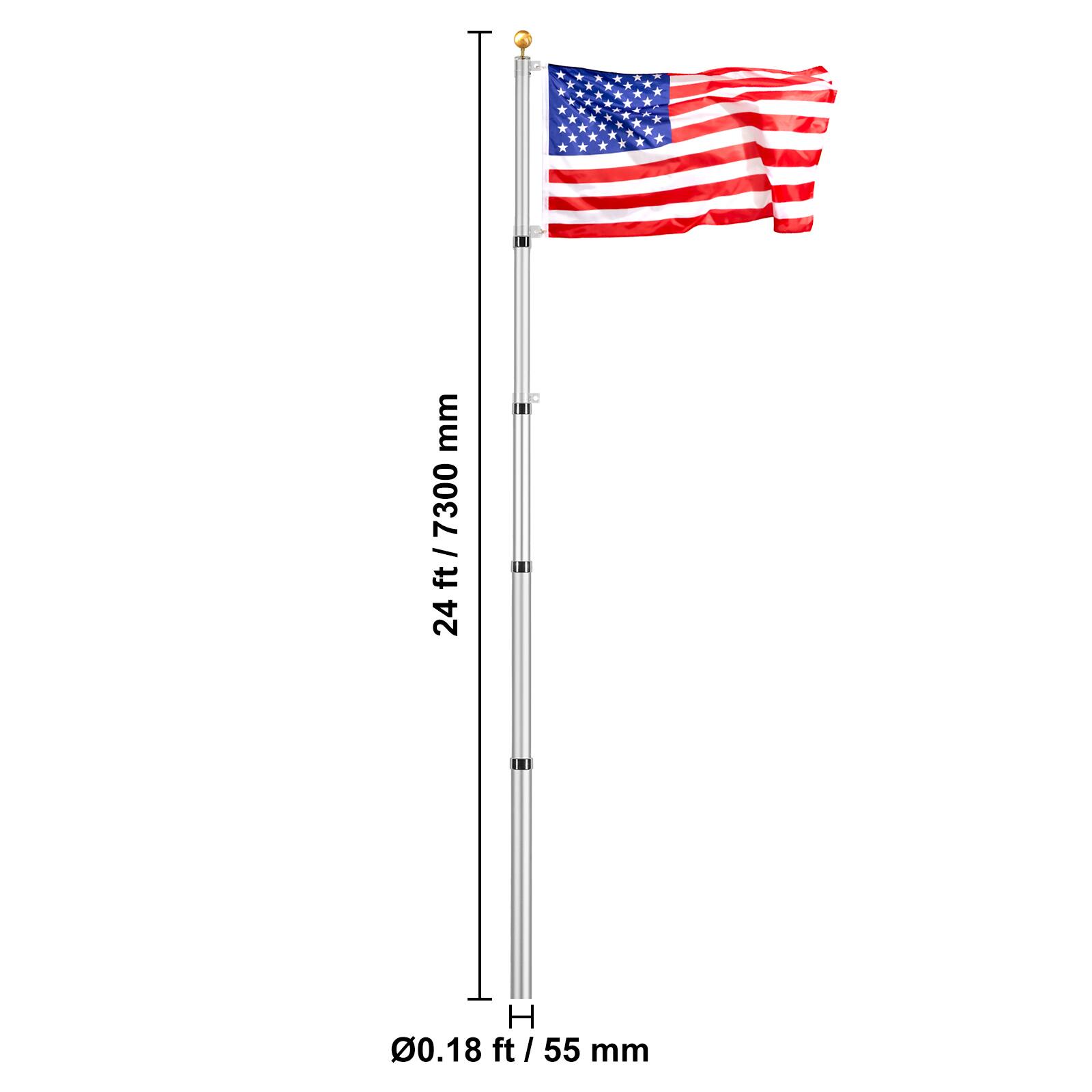 24 ft / 7300 mm  
0.18 ft / 55 mm