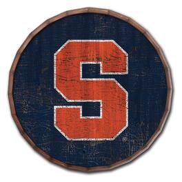 Fan Creations - Syracuse Orange 24" Cracked Color Barrel Top Sign - Multicolor