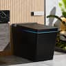 Koligey - Square Smart Toilet With Advance Bidet Wash, Auto Open Lid, 1.28 GPF Auto Flush - Black