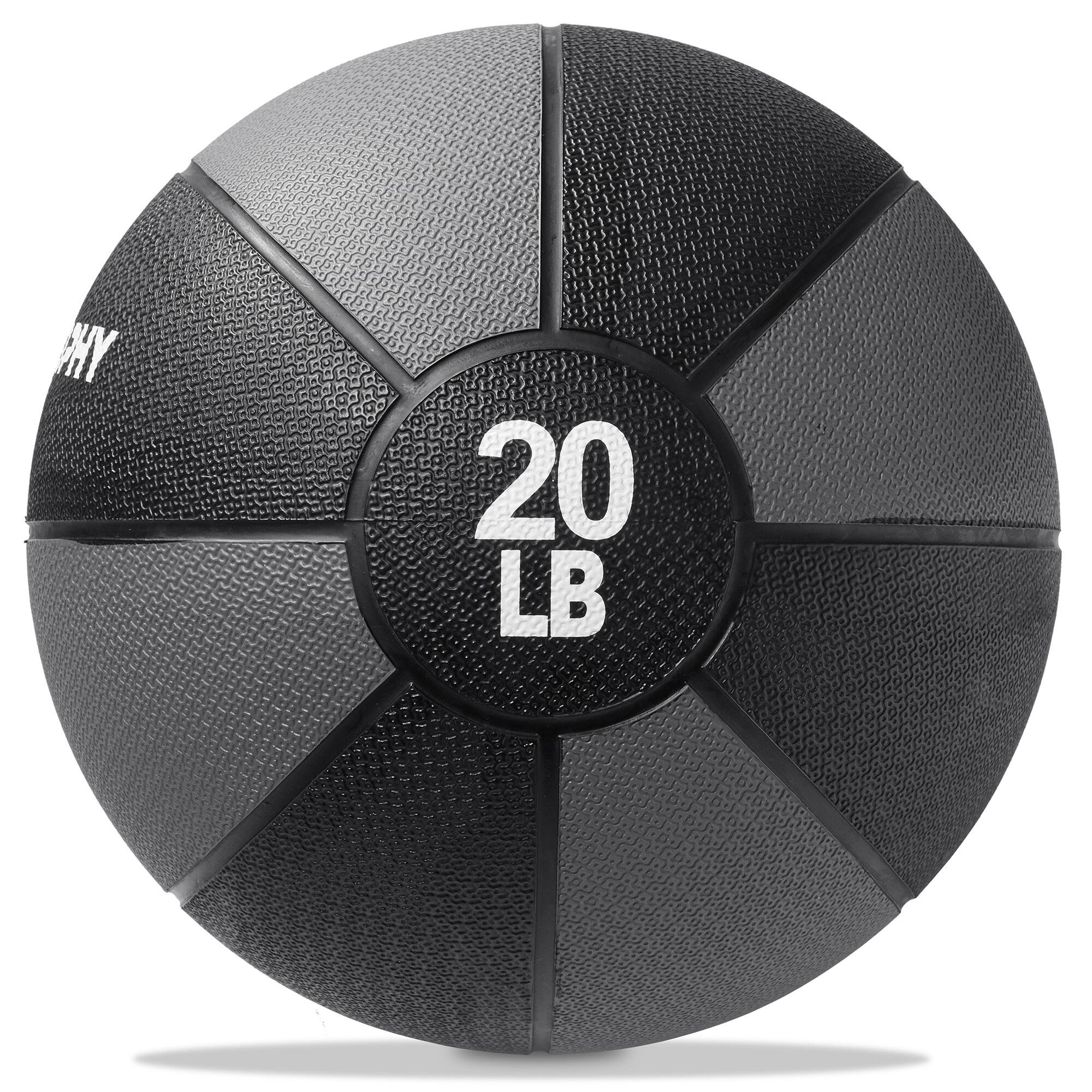 Alt View 1. Philosophy Gym - Medicine Ball - Weighted Fitness Ball - Non-Slip Grip - Black.