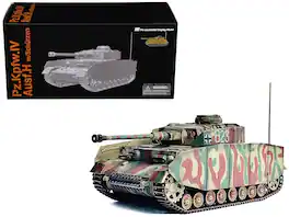 Dragon Models - Germany Pz.Kpfw.IV Ausf.H with Schurzen Tank #823 2.Pz.Div. Normandy (1944) NEO Dragon Armor Series 1/72 Plastic Model - Multi