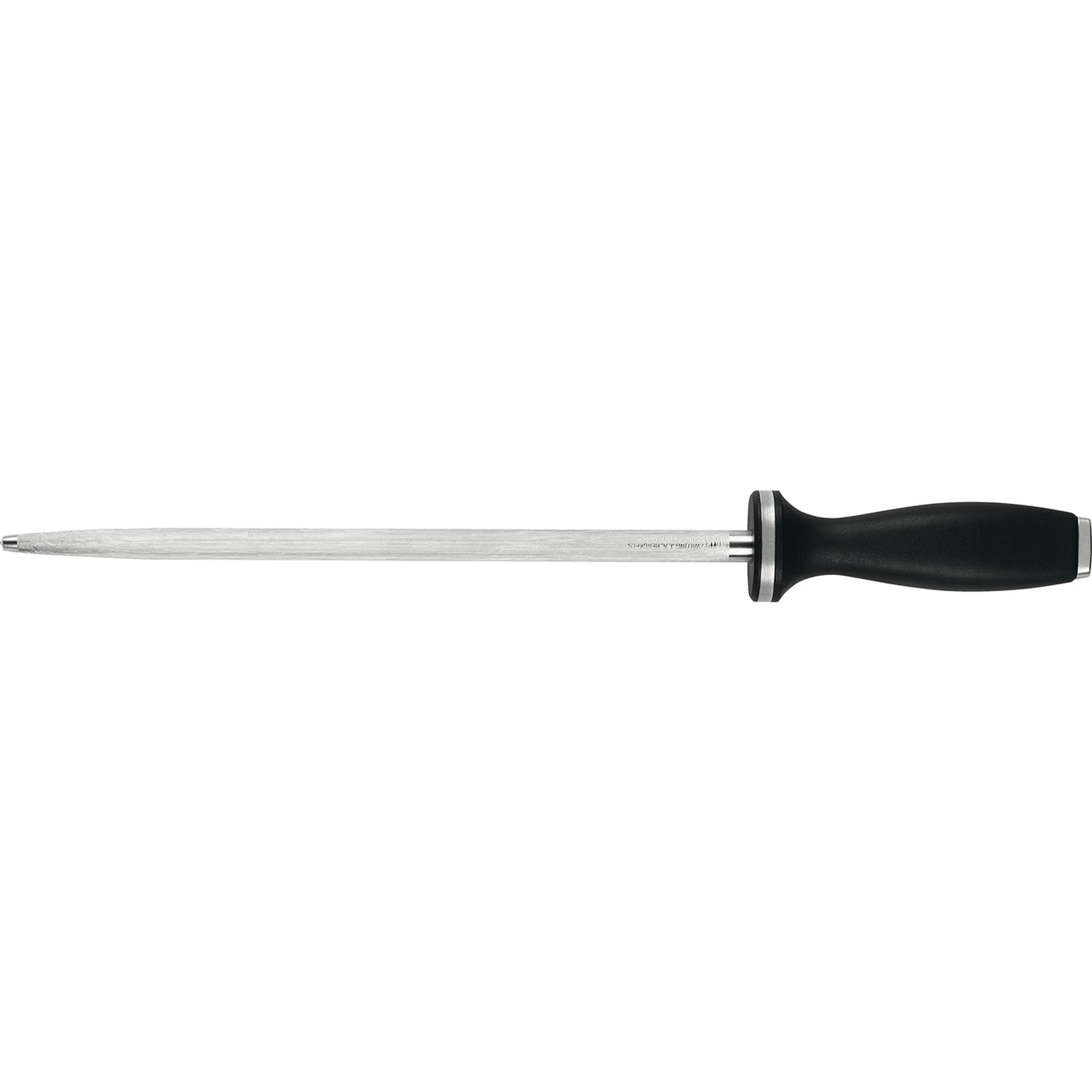 Alt View 1. ZWILLING - ZWILLING 10-inch Sharpening Steel with Stainless Steel End Cap - Stainless Steel.