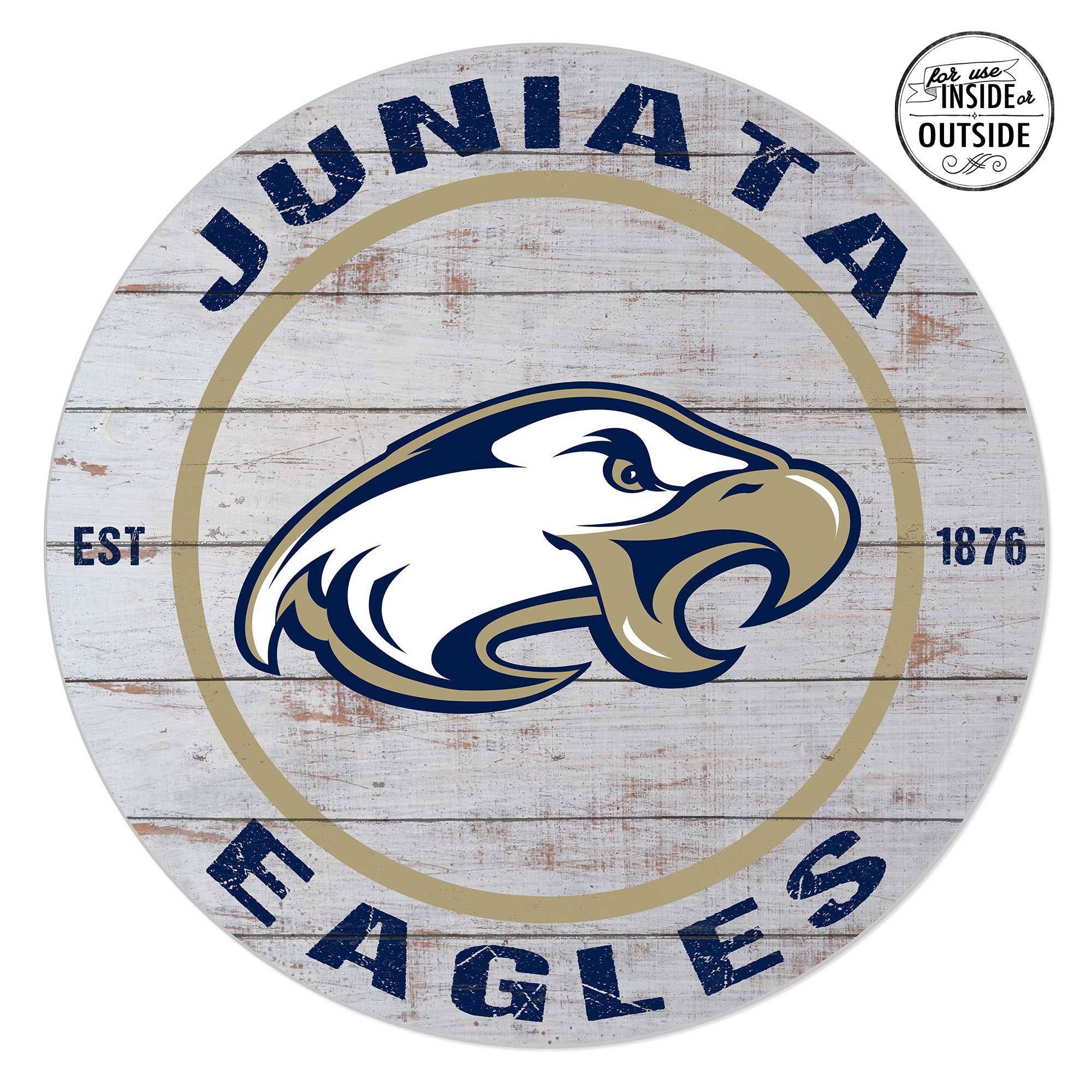 Juniata Eagles 20'' x 20'' Indoor/Outdoor Weathered Circle Sign