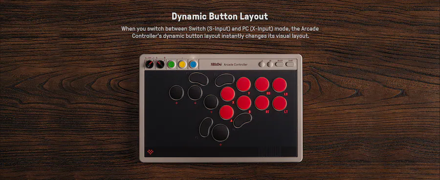 8BitDo Arcade Gaming Wireless Controller for Nintendo Switch, Nintendo ...