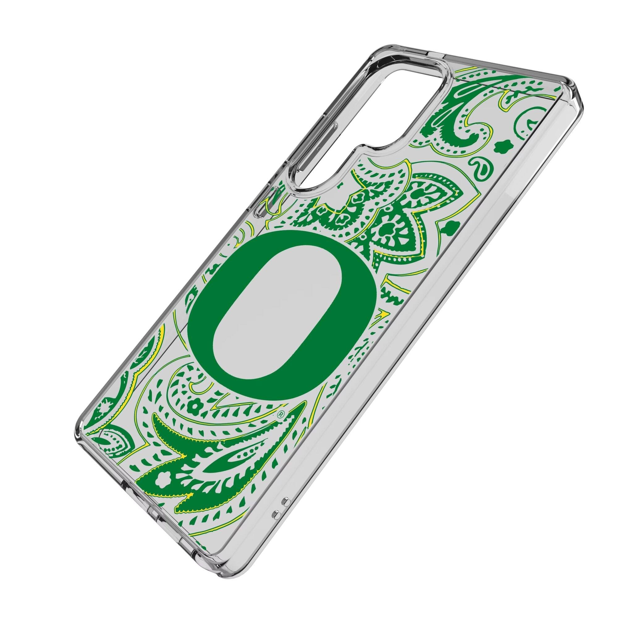 Alt View 1. Keyscaper - Oregon Ducks Paisley Galaxy Clear Case - S25 Ultra - Multicolor.