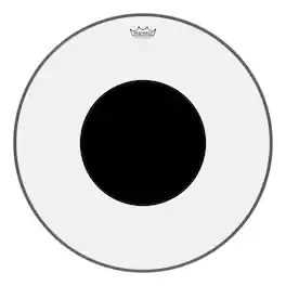 Remo - Controlled Sound® Clear Top Black Dot™ 26-Inch Drumhead with Focused Midrange Tone and Defined Attack