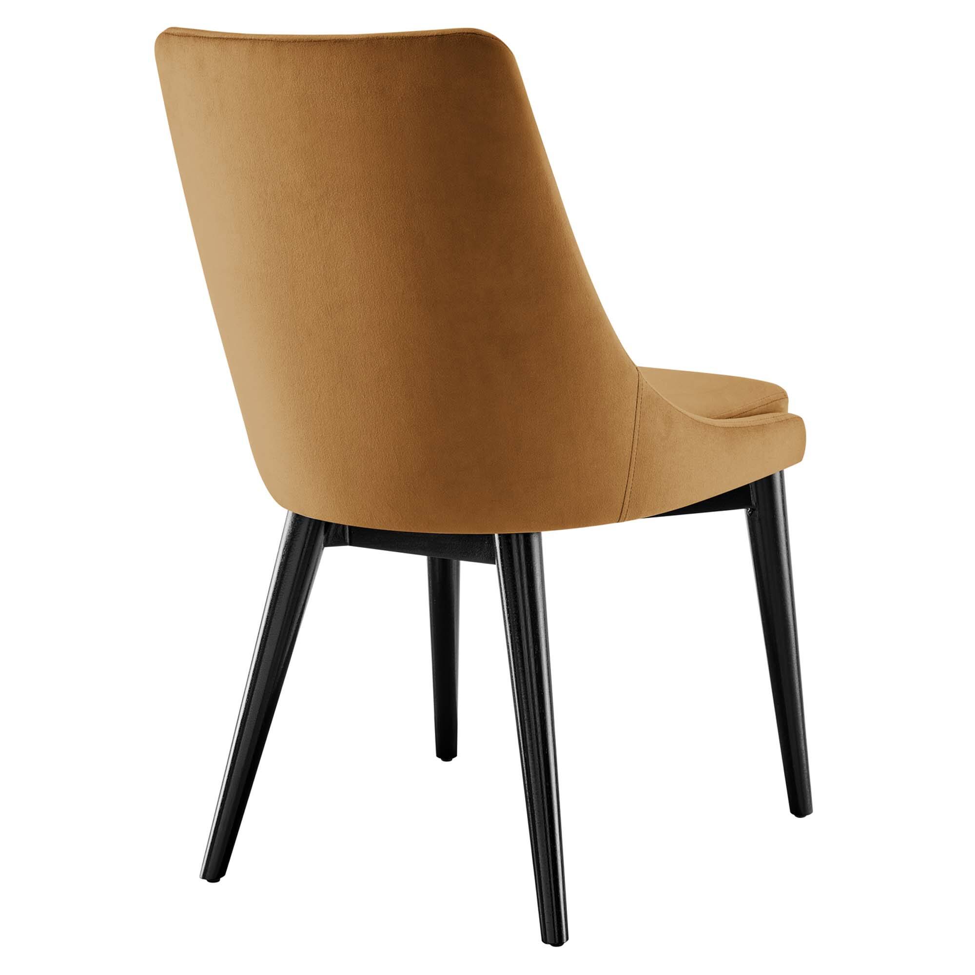 Alt View 1. Modway - Viscount Accent Performance Velvet Dining Chairs Set of 2 by Modway - Brown.