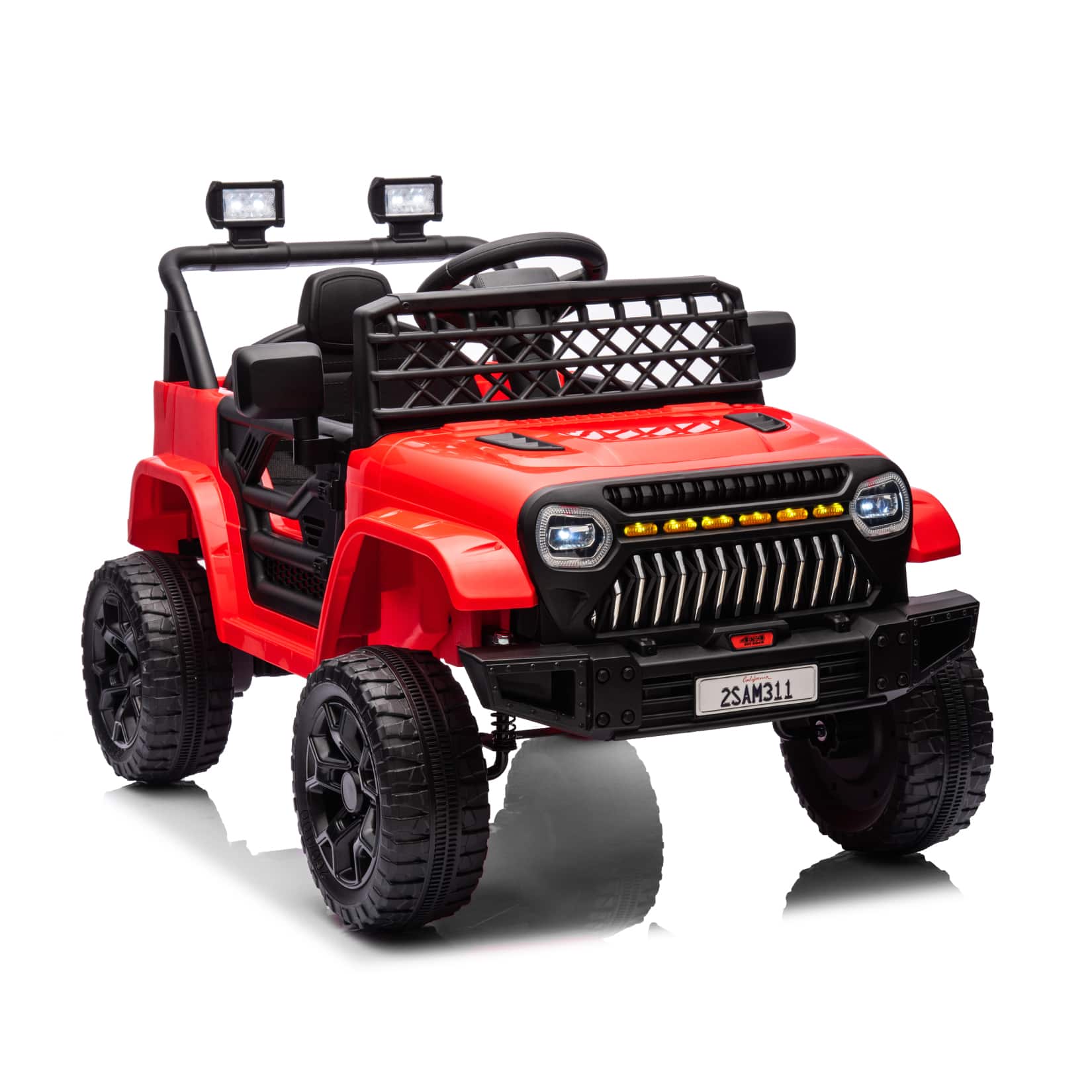 Jojoka - 12V Electric Go Kart for Toddlers, Drift Mode, 7Ah Battery, Adjustable Speed, Durable EVA Wheels - Red