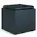 Front. Simpli Home - Rockwood Cube Storage Ottoman with Tray - Distressed Dark Blue.
