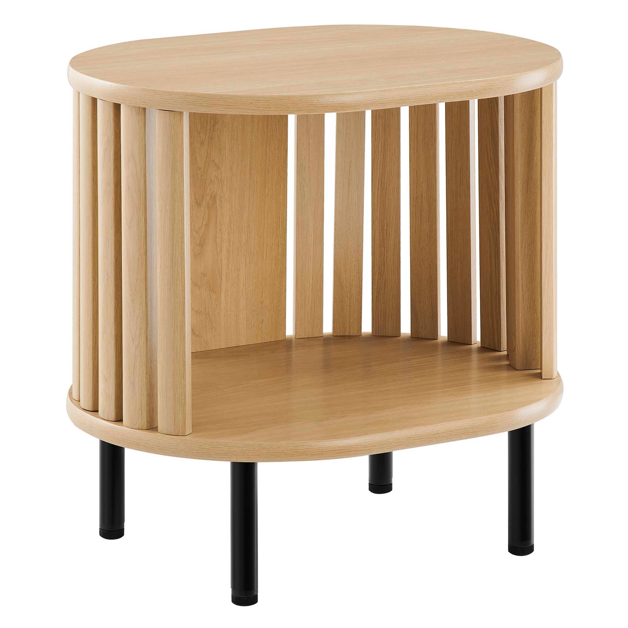Angle. Modway - Fortitude Side Table by Modway - Oak.