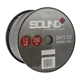 SoundBox - SW12-250, 12 Gauge CCA Speaker Wire Spool - 250 Ft