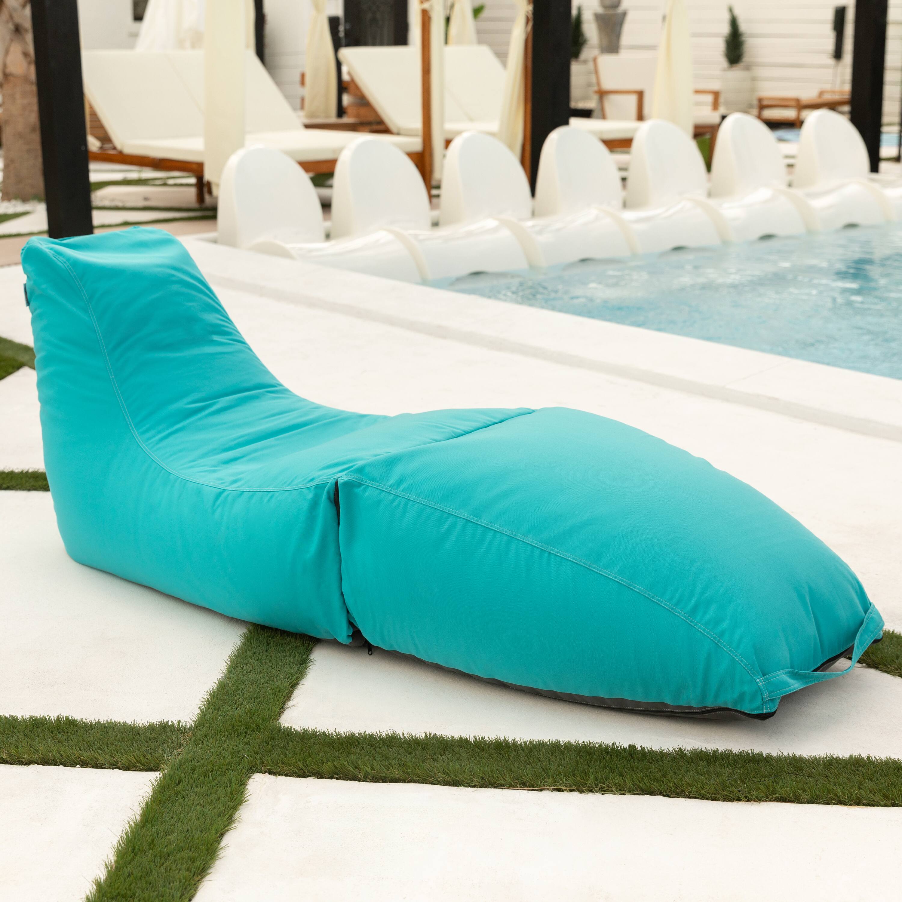 Alt View 2. Jaxx - Jaxx Prado Outdoor Chaise Lounge, Light Blue - Lagoon Blue.