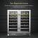 Alt View 13. LanboPro - 52 Bottle Dual Zone Freestanding/Built-in Wine Fridge with White LED Light and French Doors - Black.