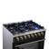 Alt View 5. Forno Appliances - Massimo 5.36 Cu. Ft. Freestanding Dual Fuel True Convection Range with Air Fryer Basket - Black.