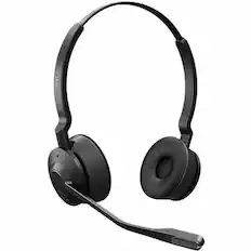 Front. Jabra - Jabra Engage 65 SE Headset - Stereo - Wireless - On-ear, Over-the-head - Binaural - Supra-aural - Black - Black.