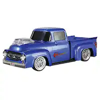 QFX - Retro Truck Portable Bluetooth Speaker with Bass Radiator and LED Lights - Blue - Front_Zoom