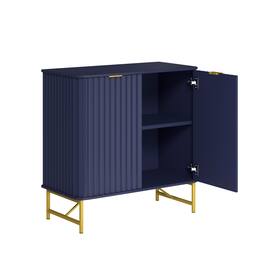 Boyel Living - 2 Doors Accent Cabinet Bedroom Living Room Storage Cabinet with Shelves - Blue