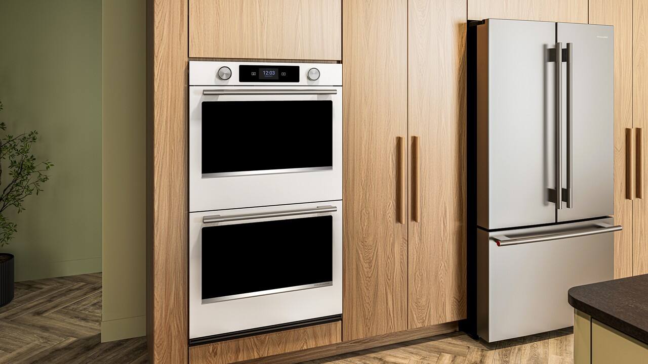 Alt View 3. KitchenAid - 30-inch Smart Electric Double Wall Oven with Assisted Cooking Modes - White.