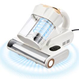 VEVOR - Mattress Vacuum Cleaner, 550W Bed Vacuum Cleaner with 18Kpa Powerful Suction and Dual Dust Bin, HEPA Filter & Heating - White;Rose Gold