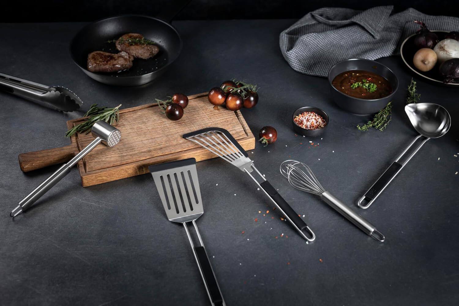 Alt View 3. Kuhn Rikon - Essential Meat Tenderizer, Dual-Sided Stainless Steel Head - Silver.