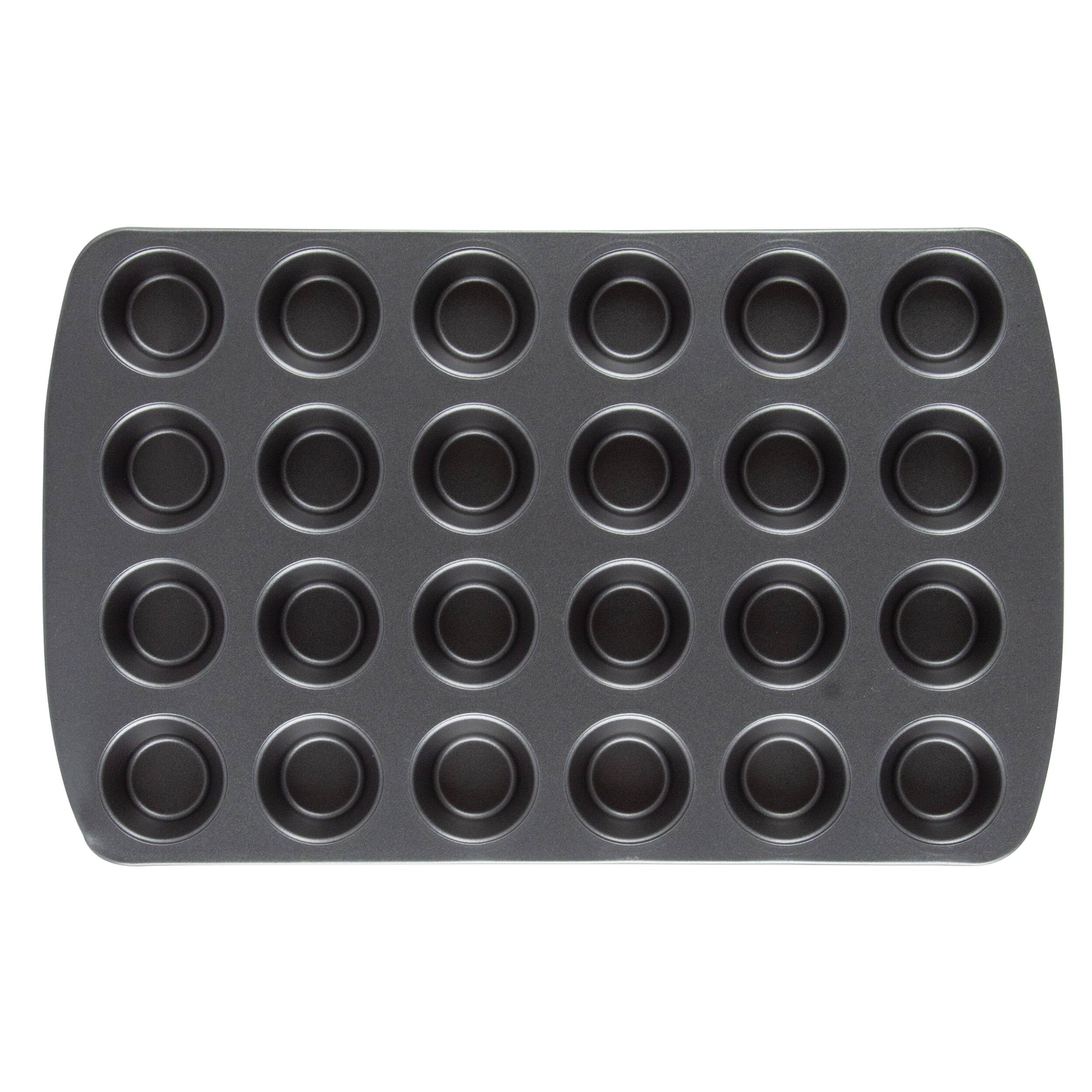 Range Kleen - B28MM Nonstick Mini Muffin and Cupcake Pan, 24 Cup - Alluring grey color