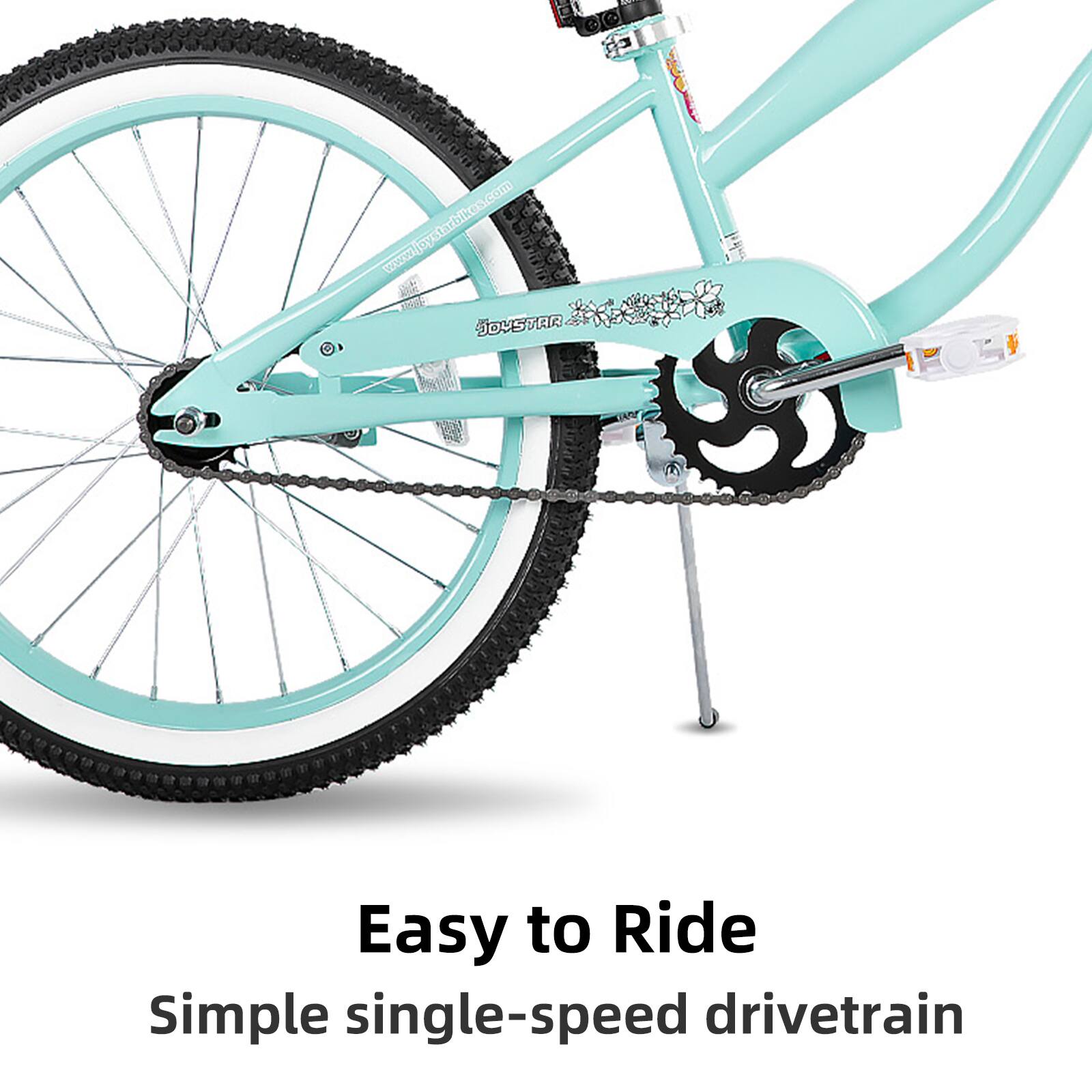 Easy to Ride  
Simple single-speed drivetrain