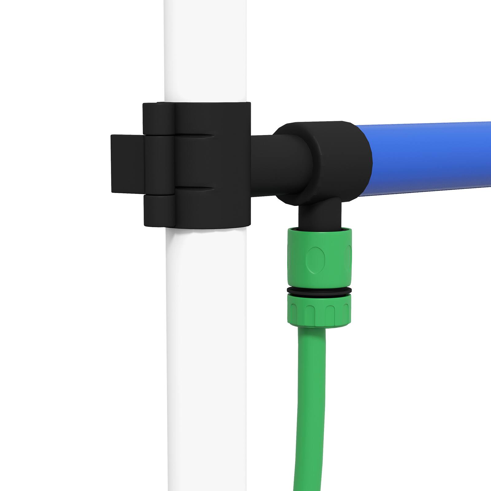 Alt View 4. Pawhut - 3 Piece Dog Agility Set, Spray Water Tube, Adjustable Jumping Ring, Hurdle, Carry Bag, Whistle - White.