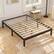 Alt View 2. Costway - Full Size Wooden Platform Bed Frame 14" with Rubber Wood Legs Under-bed Storage - Brown.