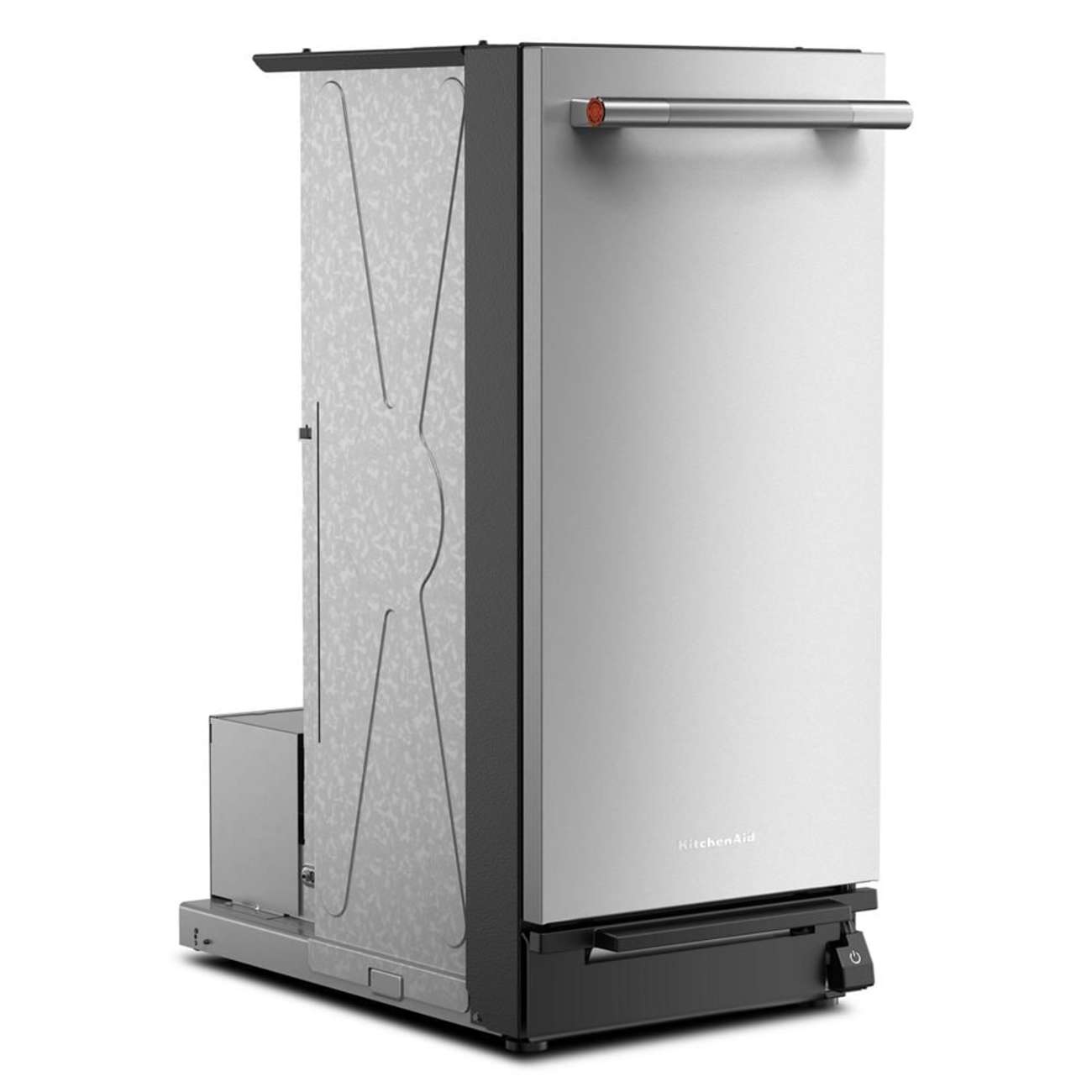 Angle. KitchenAid - KitchenAid - KitchenAid 15 in. Built-In Trash Compactor with Built-In Odor Management System - Stainless Steel Finish.