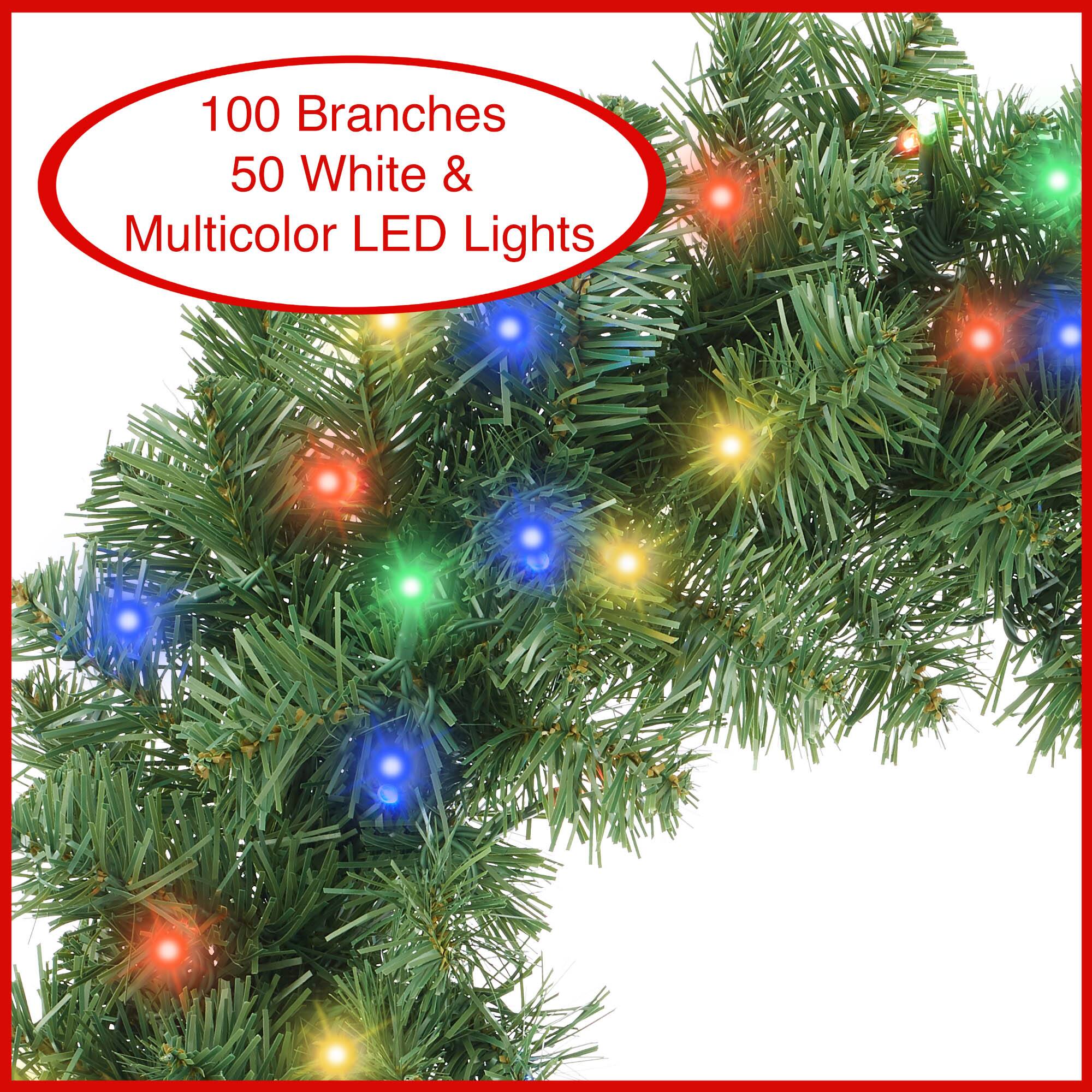 100 Branches  
50 White & Multicolor LED Lights
