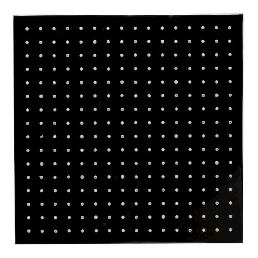 Left. Alfi - Polished Chrome 16" Square Multi Color LED Rain Shower Head - Silver.