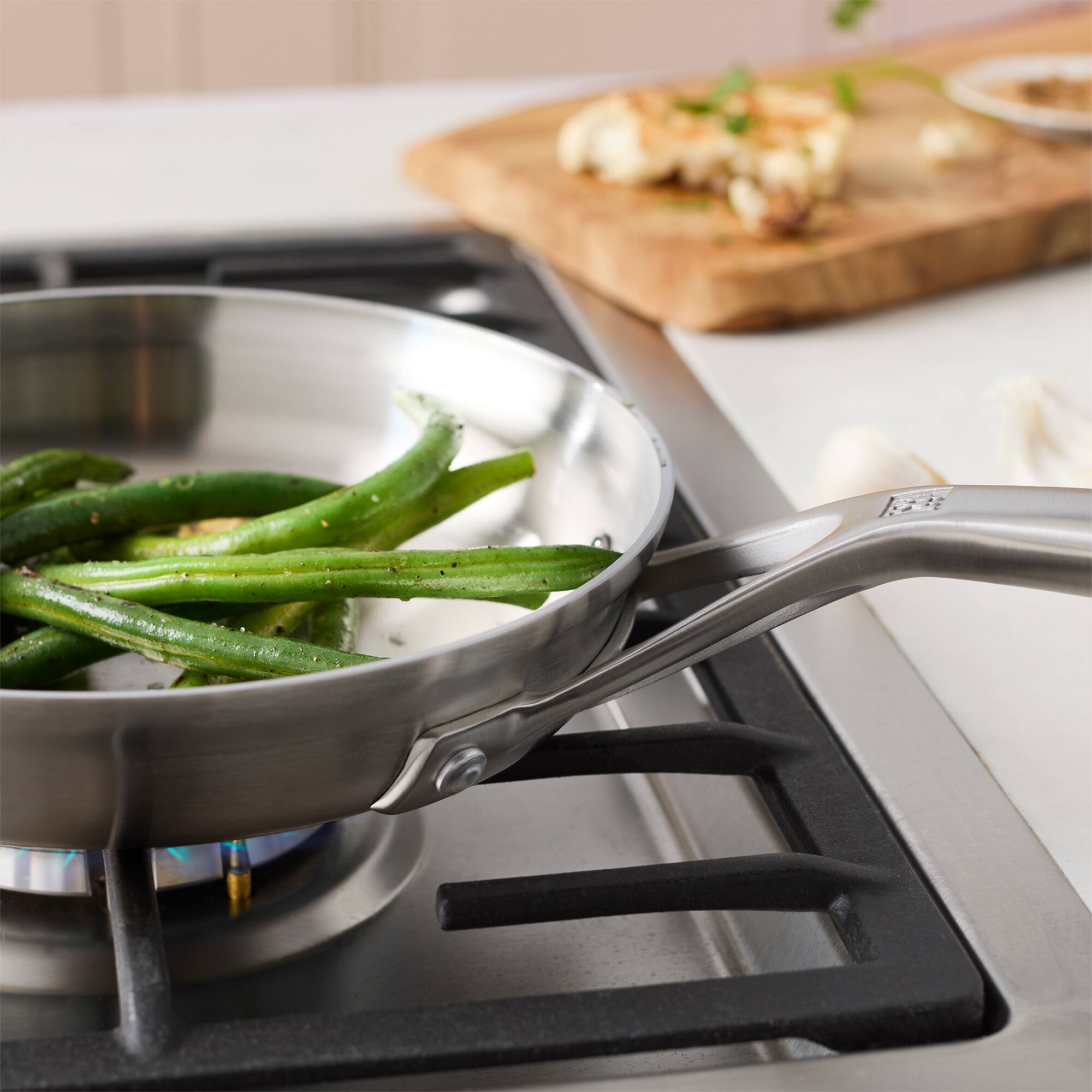 Alt View 6. ZWILLING - ZWILLING Motion Stainless Steel 8-inch Stainless Steel Fry Pan - Stainless Steel.