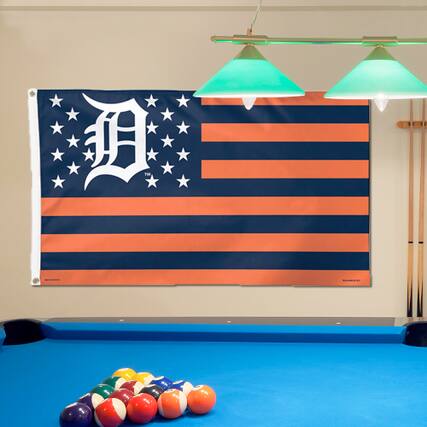 Front. WinCraft - Detroit Tigers Deluxe Stars & Stripes 3' x 5' Flag - Multicolor.
